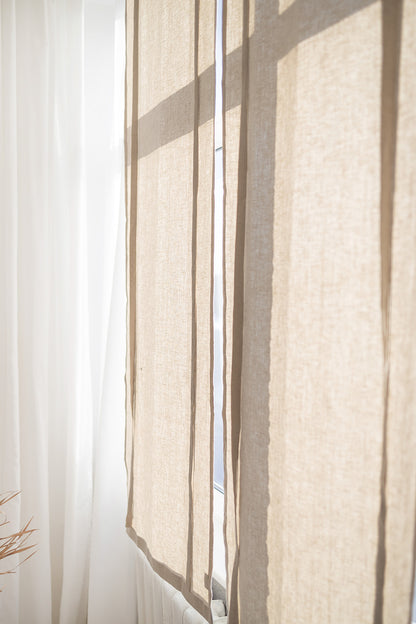 linen roll up curtain