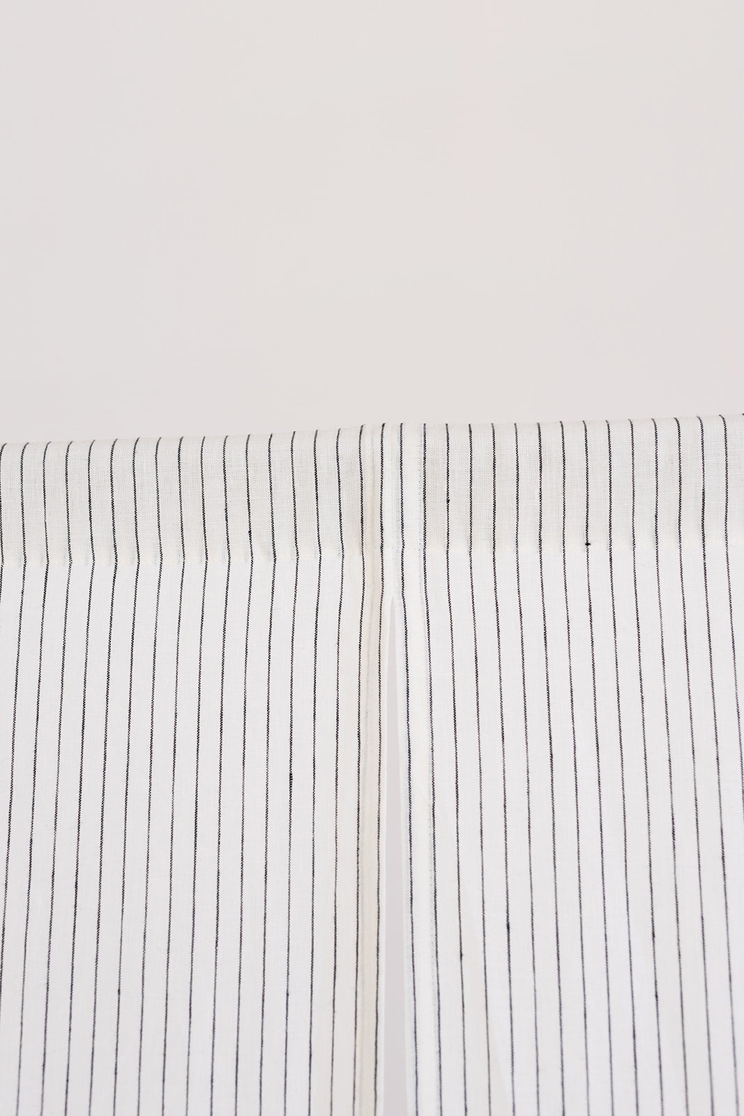 Milky White Pinstripe Linen Japanese Noren Curtain