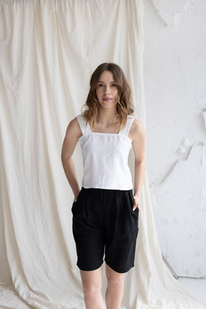 linen bermuda shorts