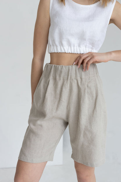 linen bermuda shorts
