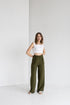 green linen pants with crease
