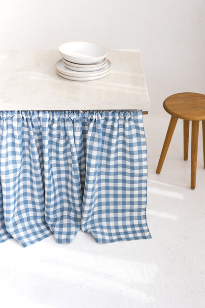 linen sink skirt