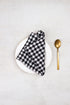 black gingham linen napkins