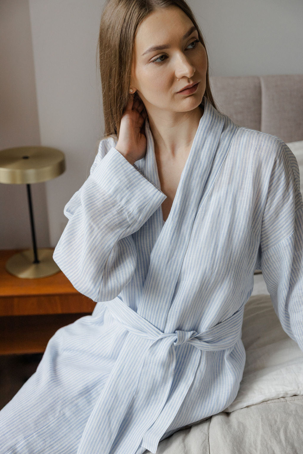 Long Lightweight Linen Robe