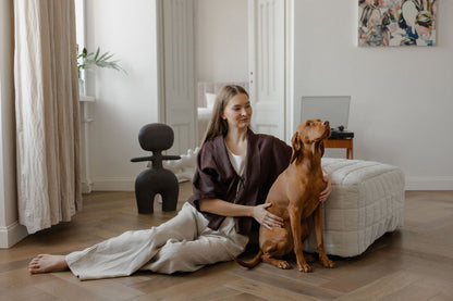 Chocolate Brown Linen Kimono Jacket