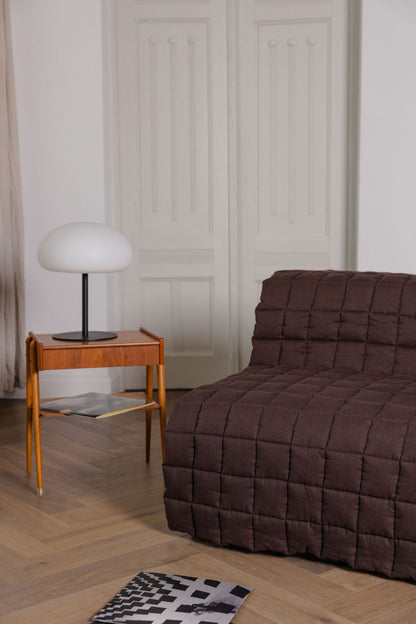 quilted linen couch cover