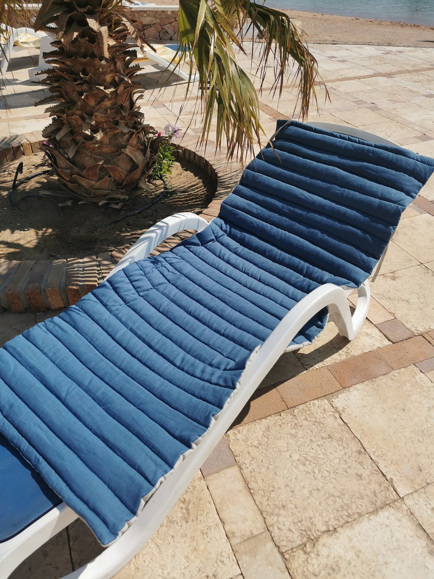 portable linen beach mat