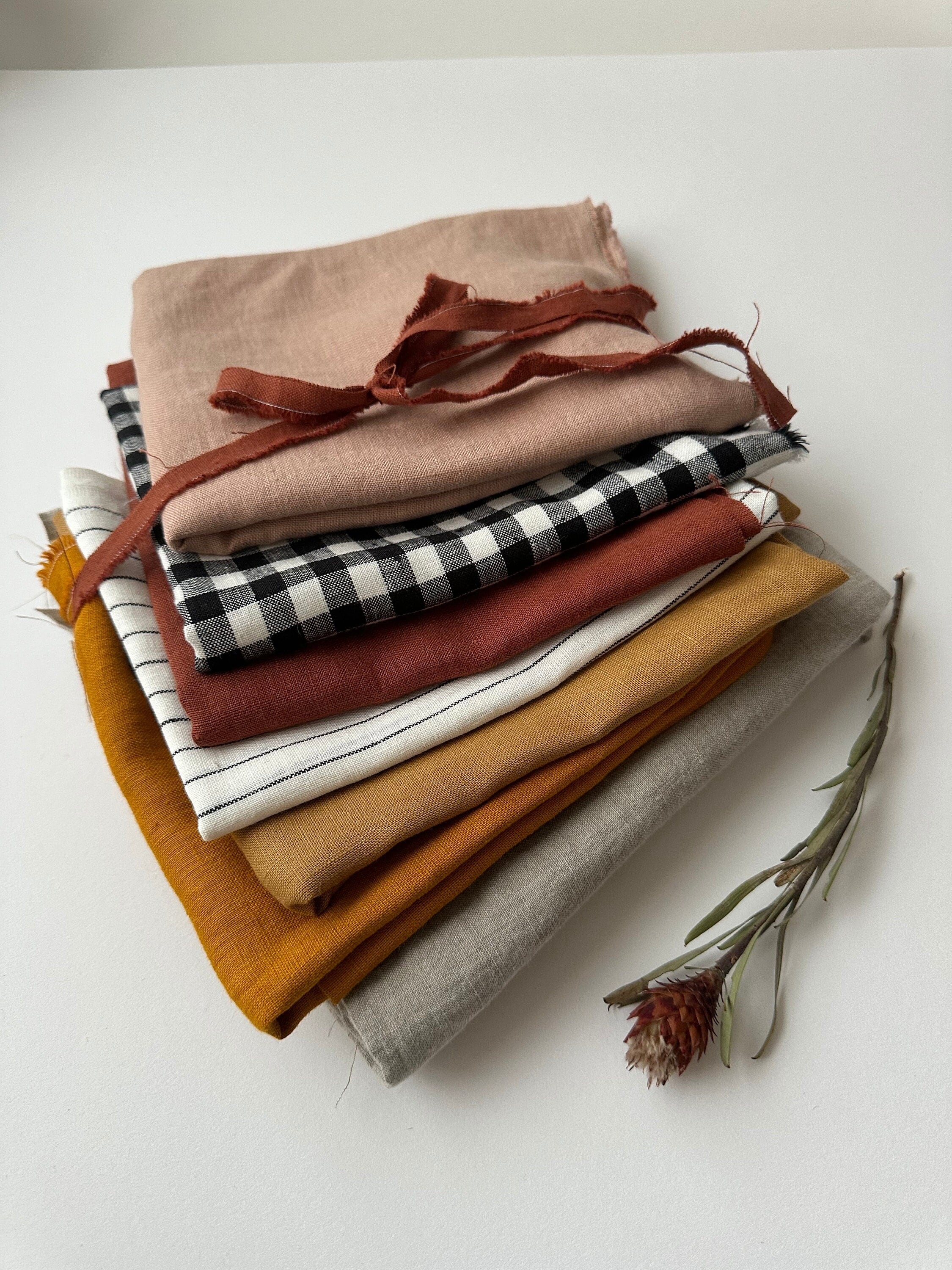 linen fabric swatches by weight