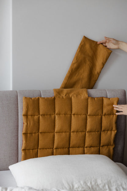 Amber Linen Headboard Cover