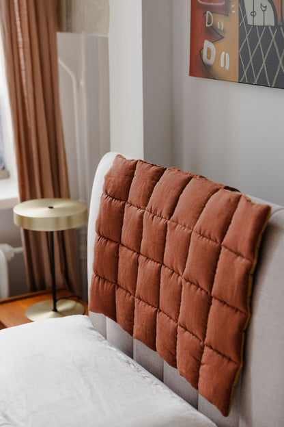 Rusty Linen Headboard Cover