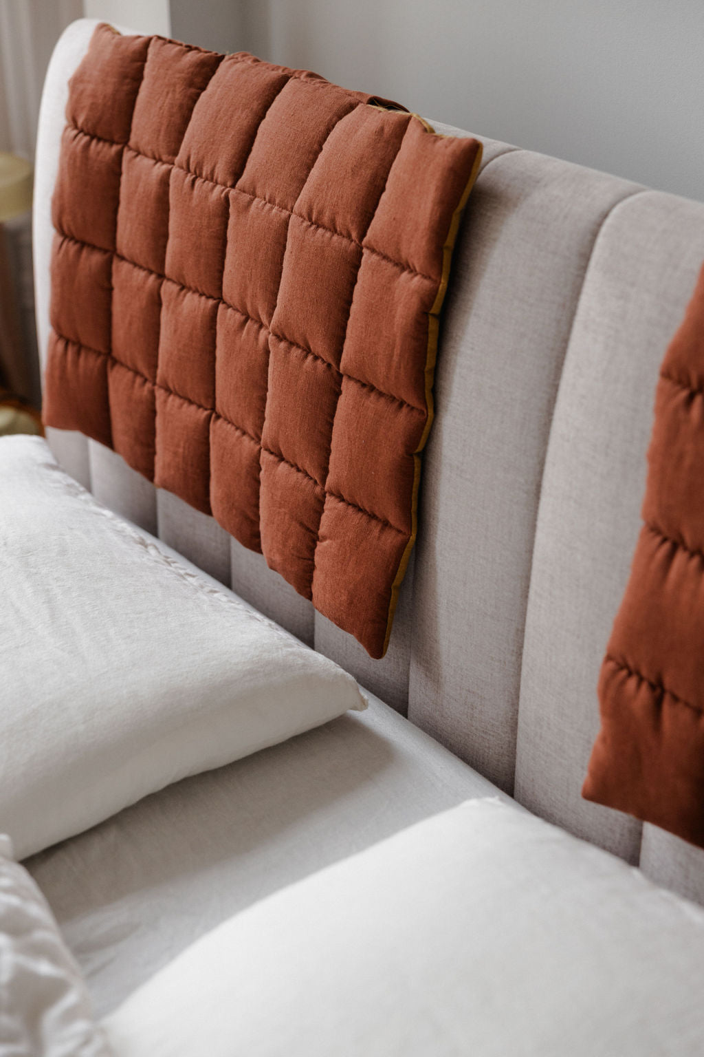 Rusty Linen Headboard Cover