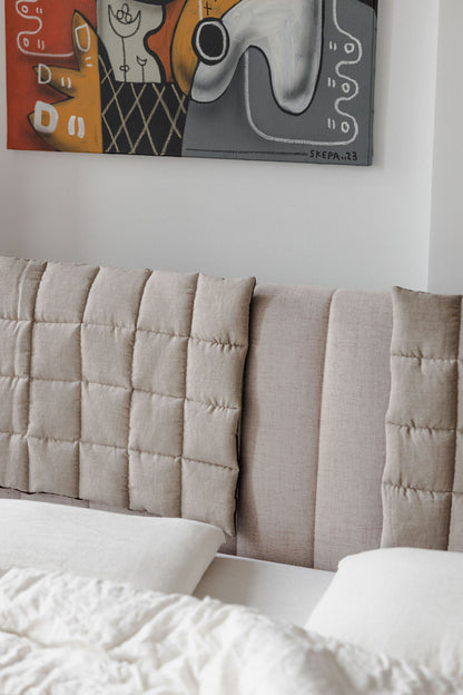 Natural Linen Headboard Cover