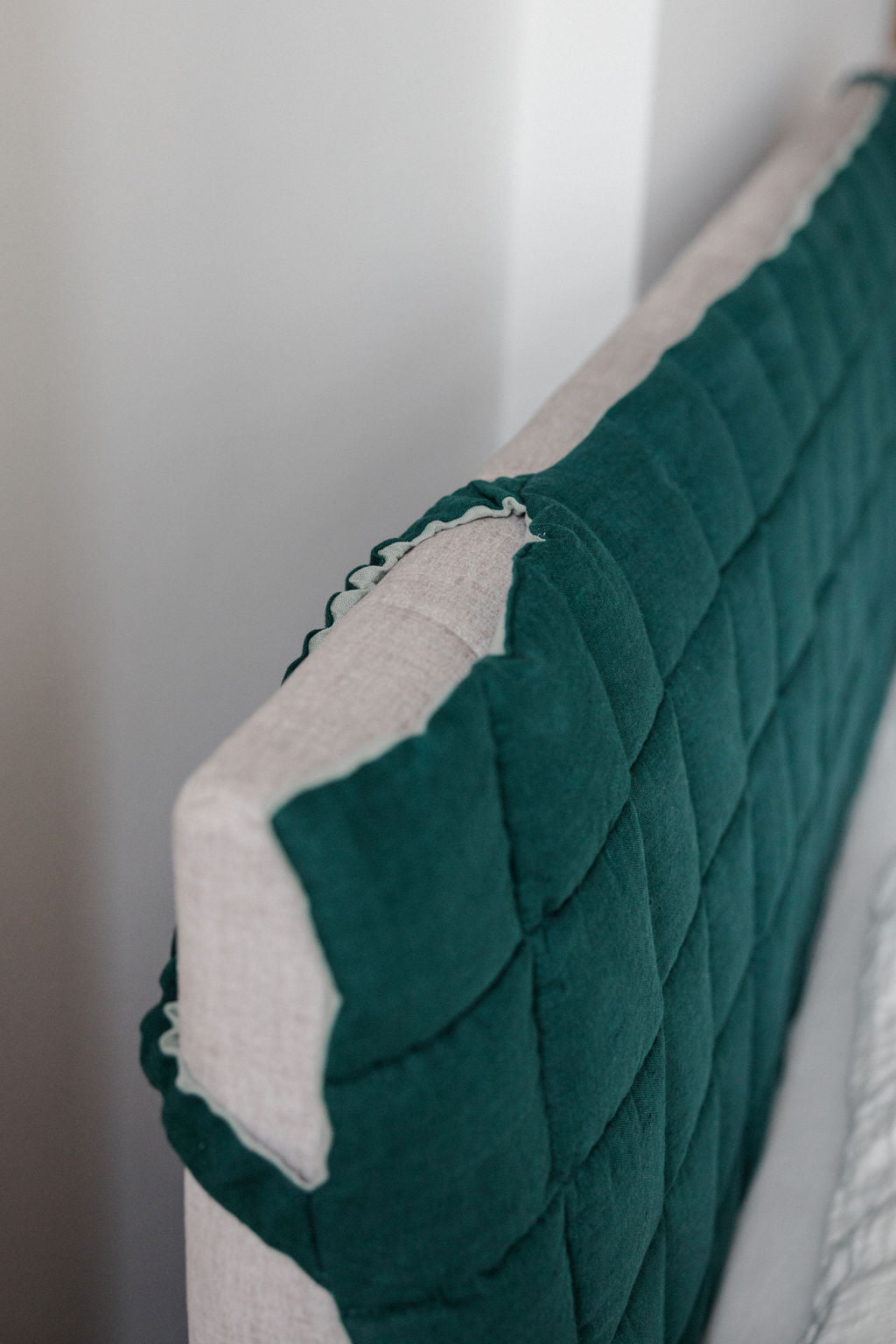 linen headboard cover