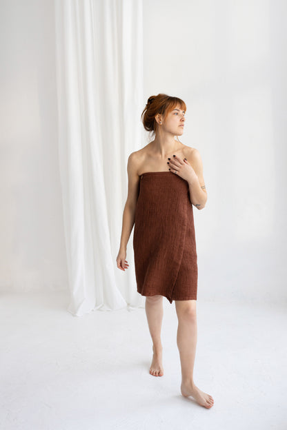 linen sauna wrap towel