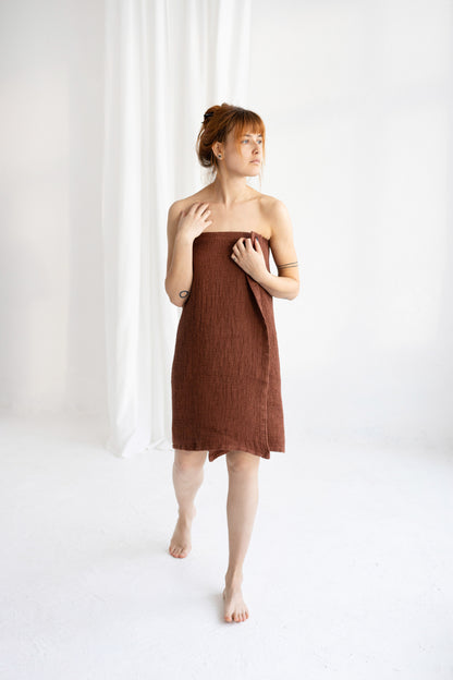 linen sauna wrap towel