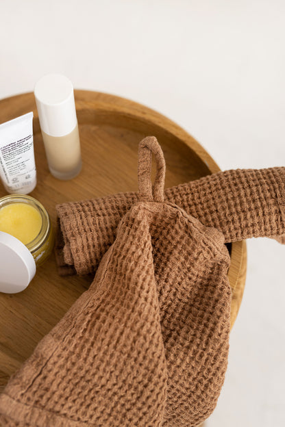 waffle linen face towels