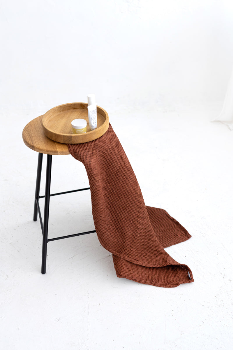 linen waffle towel