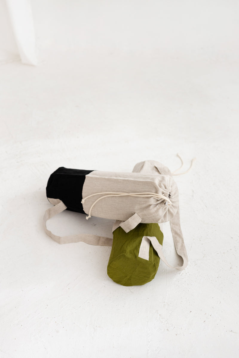 linen yoga mat bag