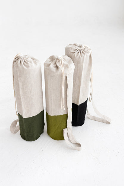 linen yoga mat bag