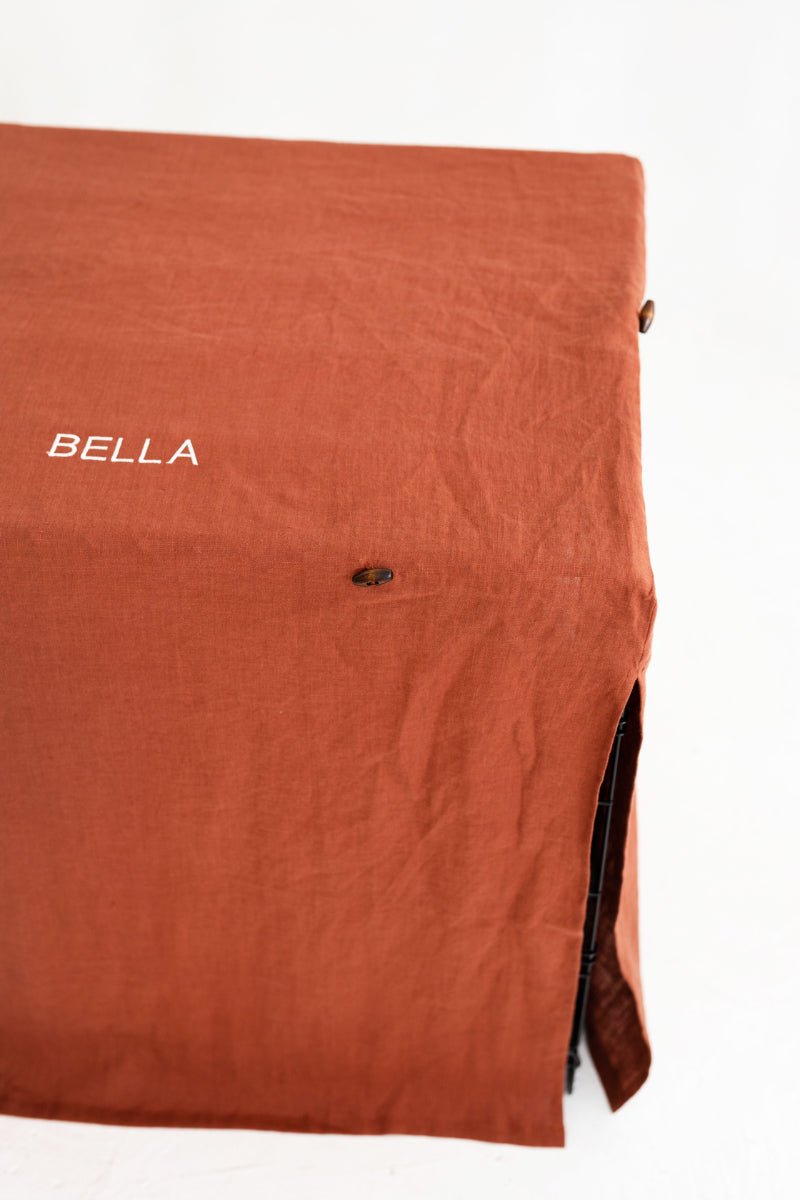 linen dog crate cover