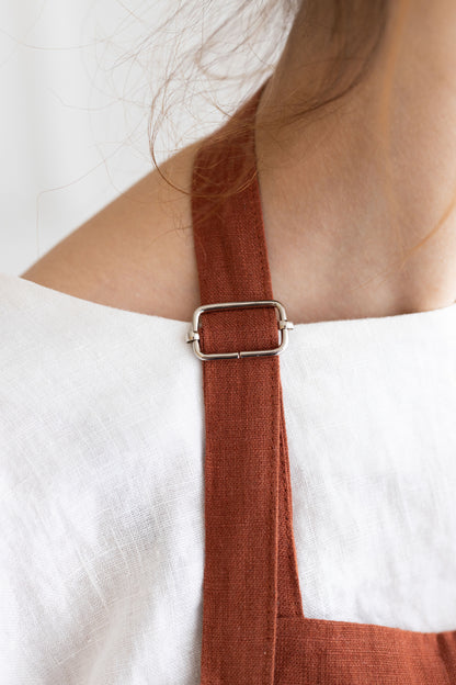 personalized linen apron