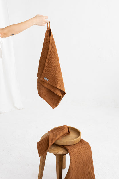 linen waffle towel