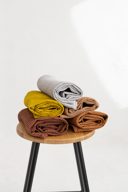 linen waffle towel