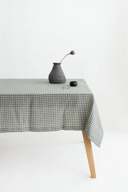 gray green gingham