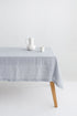 gray pinstripe linen tablecloth