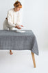 black gingham linen tablecloth