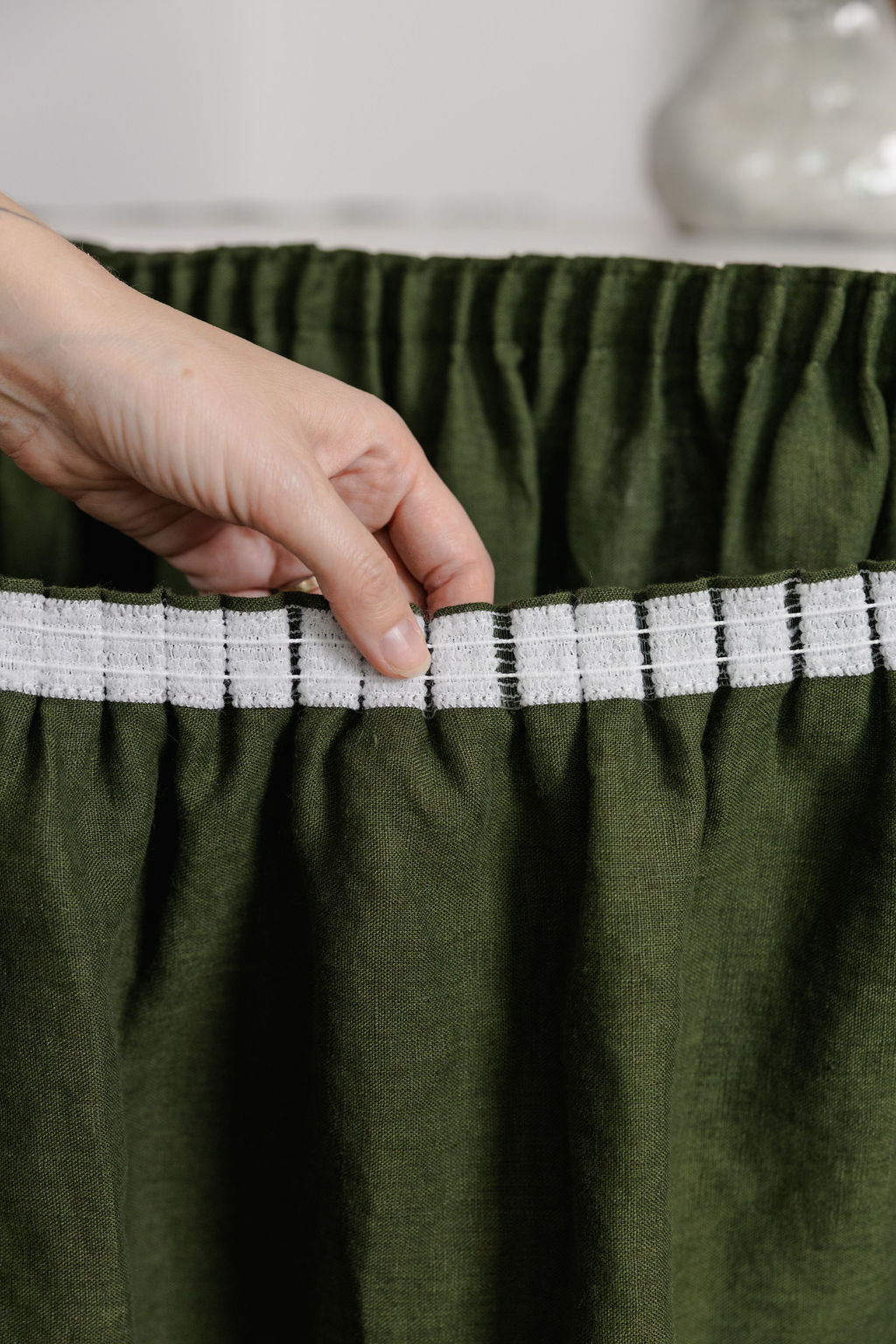 linen sink skirt with velcro