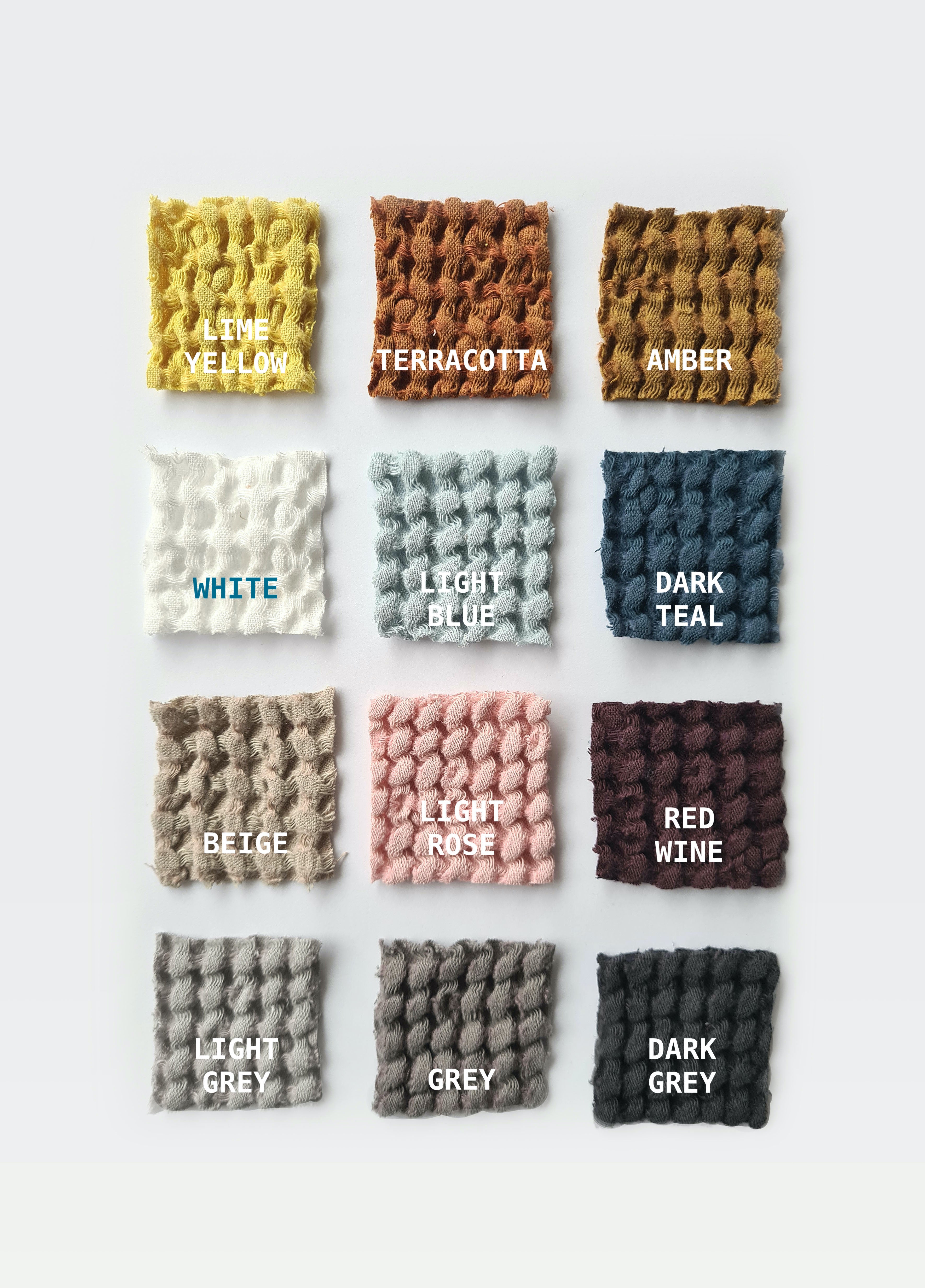 White Linen Waffle Bath Towel