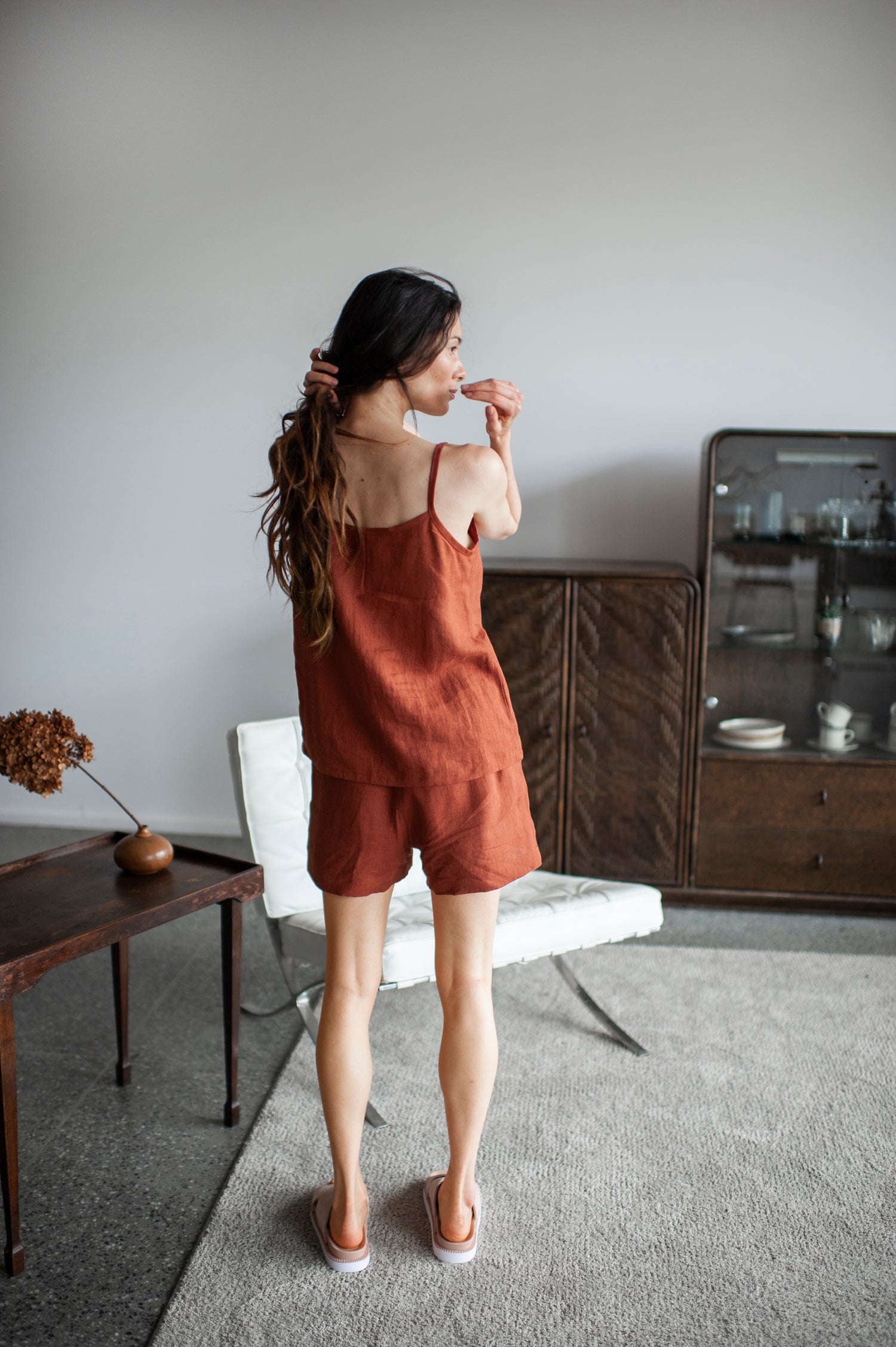 Amber Linen Shorts and Cami Top Set