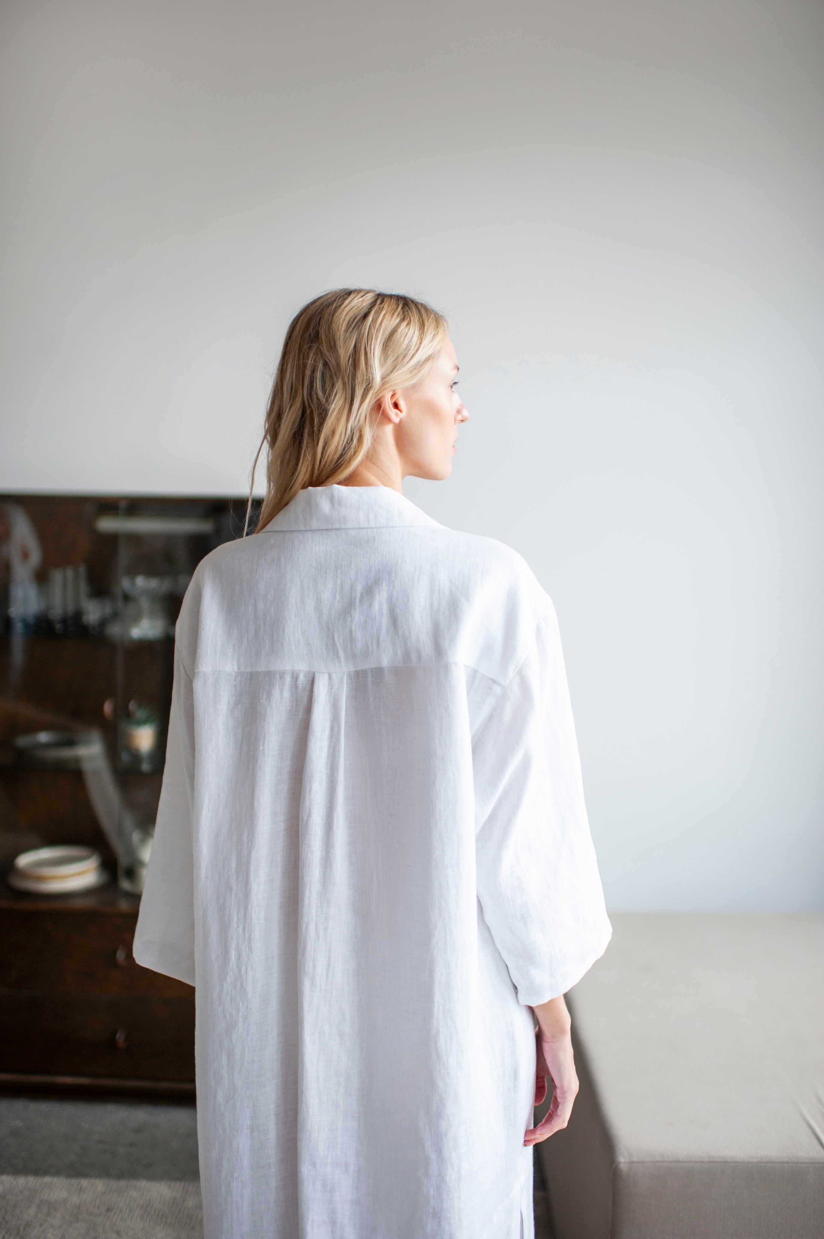 linen shirt dress