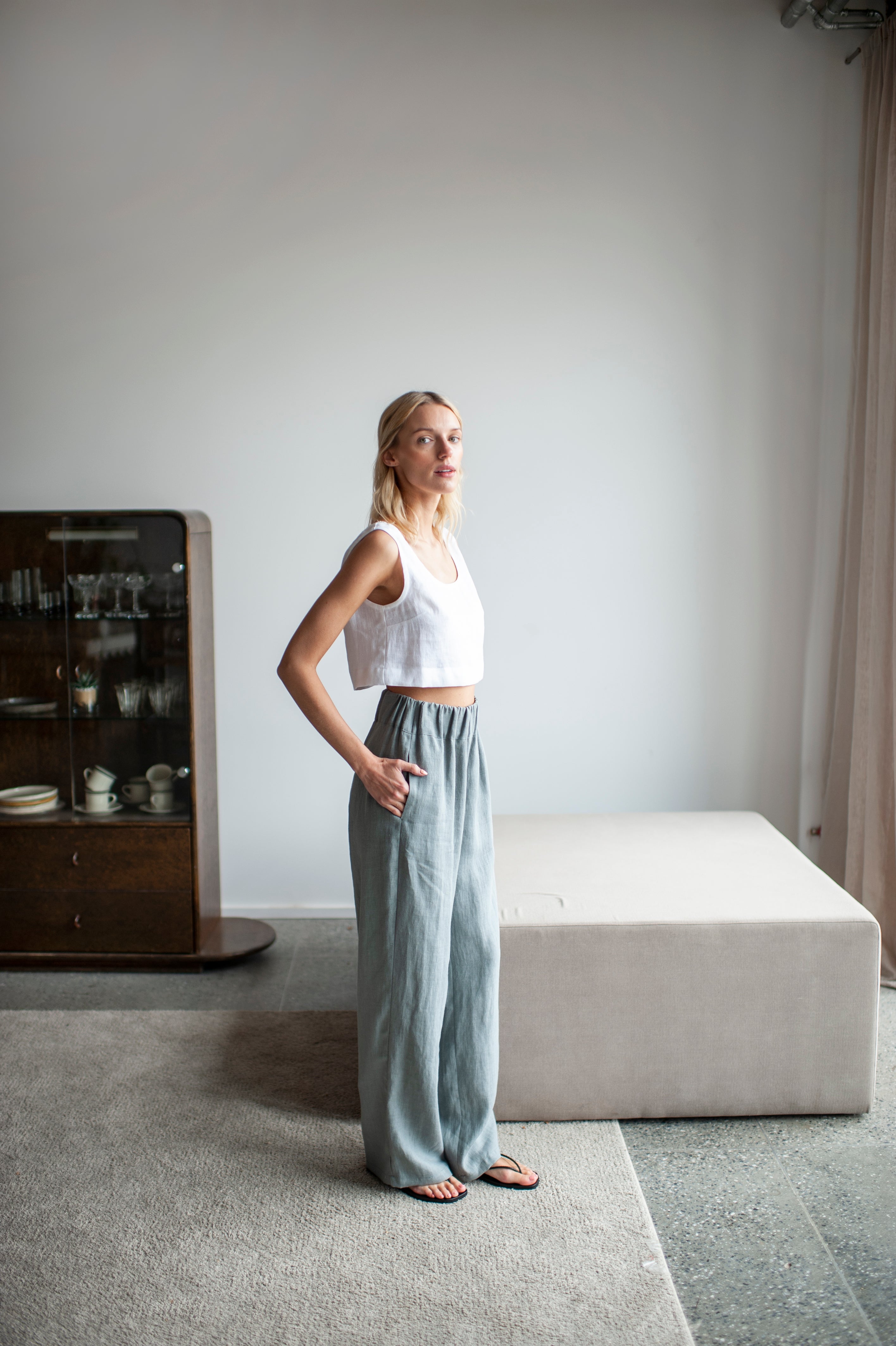 wide linen pants