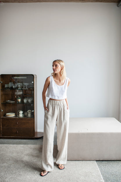 wide linen pants
