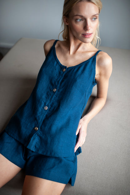 Amber Linen Cami Slip Top