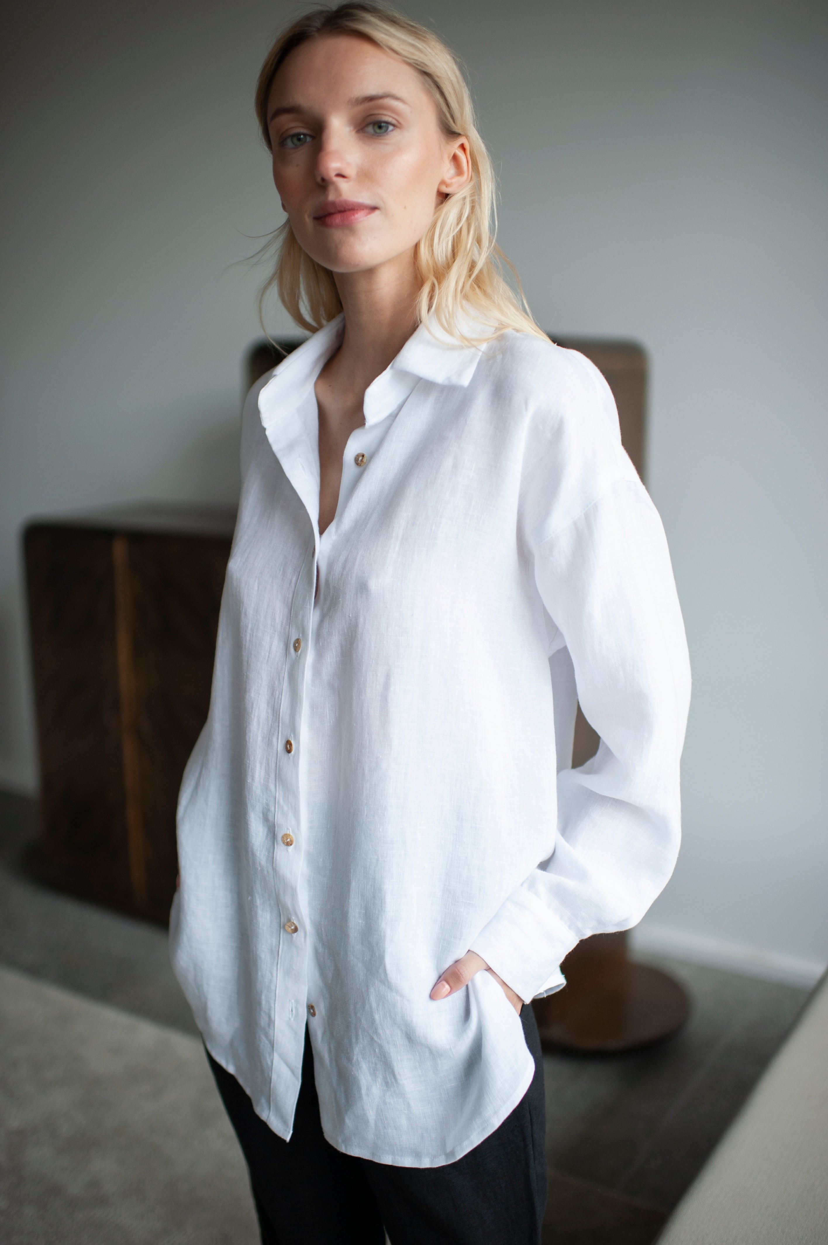 White Linen Shirt