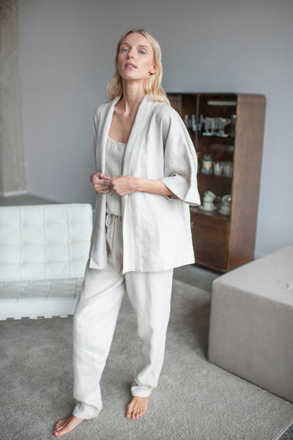 linen loungewear set