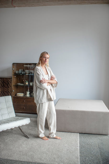 linen loungewear set