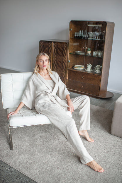 linen loungewear set