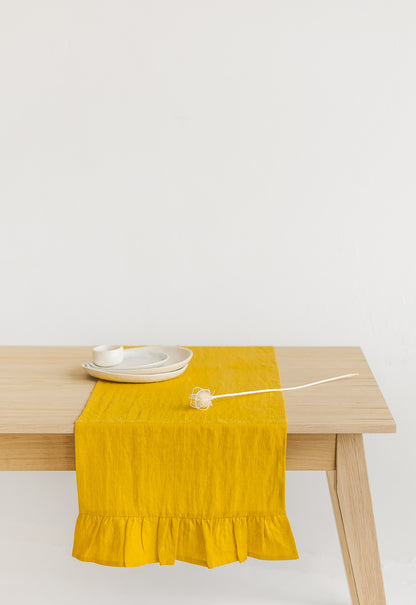 linen table runner