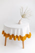 ruffled linen tablecloth