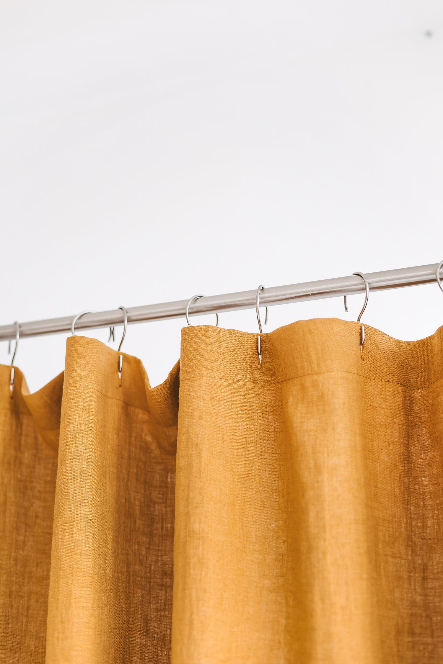 Waterproof Amber Linen Shower Curtain 140cm / 55&