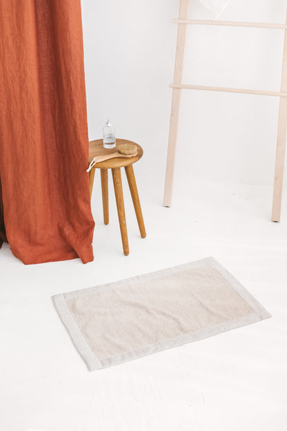 Waterproof Rusty Linen Shower Curtain 280cm / 110&