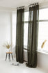linen curtain with ties