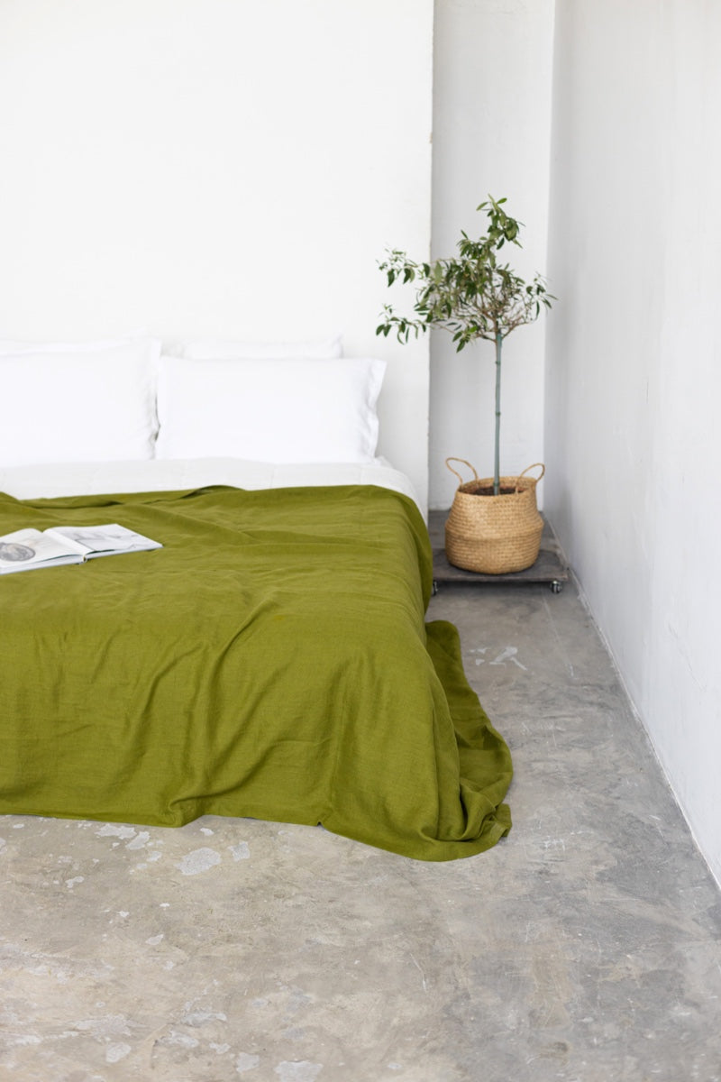linen bedspread