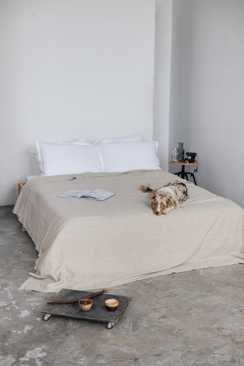 linen bedspread
