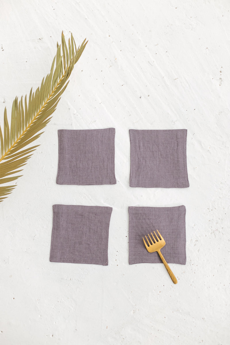 linen coasters set
