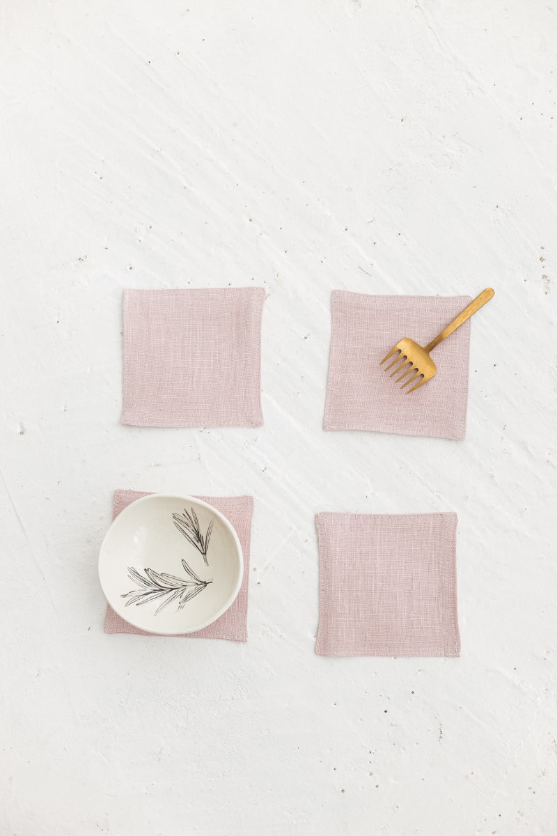 linen coasters set